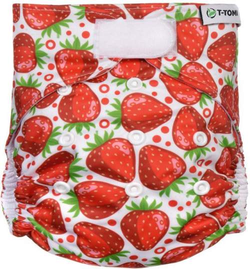 T-Tomi Kalhotková plena AIO - přebalovací set suchý zip, strawberries