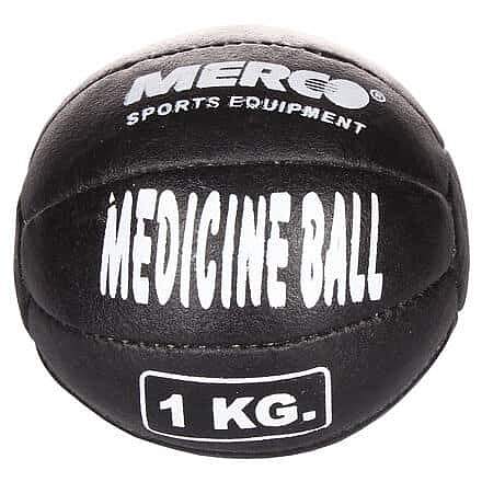Merco Black Leather kožený medicinální míč 1 kg