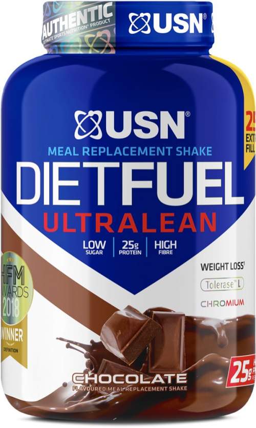 USN Diet Fuel Ultralean, 1000g, čokoláda (6009644650330)