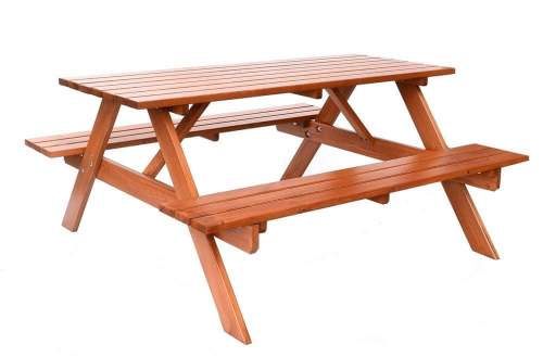 Rojaplast PIKNIK zahradní set dřevěný - 160 cm - lakovaný