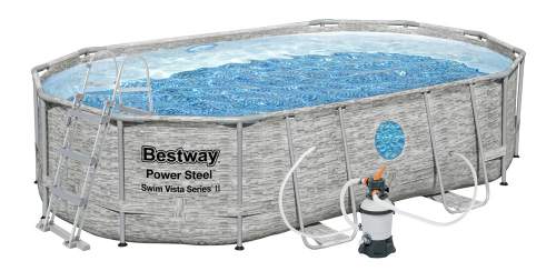 Bestway Bazén Power Steel Stacked Stone Swim Vista 4,88 x 3,05 x 1,07 m