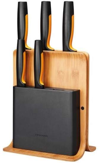 FISKARS Functional Form Bambusový blok s pěti noži 1057552