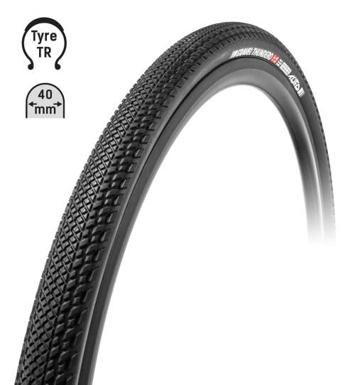Tufo bezdušový plášť Gravel Thundero 622x40 černá