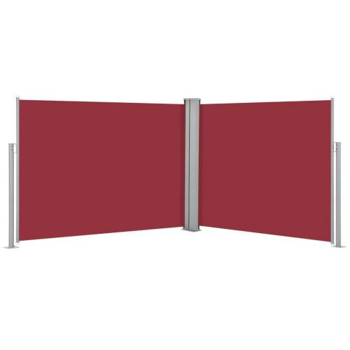 VIDA Zatahovací boční markýza / zástěna červená 140 x 1000 cm