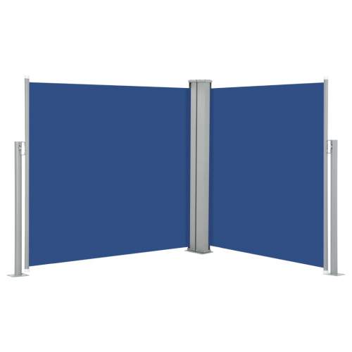 VIDA Zatahovací boční markýza / zástěna modrá 100 x 600 cm