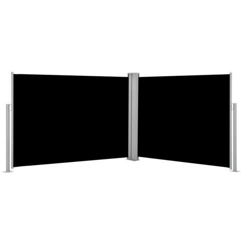 Shumee Zatahovací boční markýza / zástěna černá 120 x 1000 cm