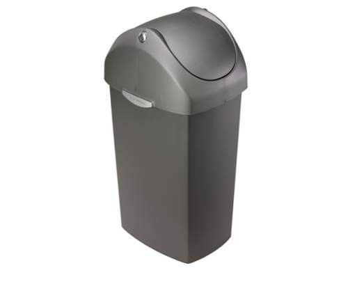 Simplehuman odpadkový koš,houpací víko,60l, šedý plast,CW1355