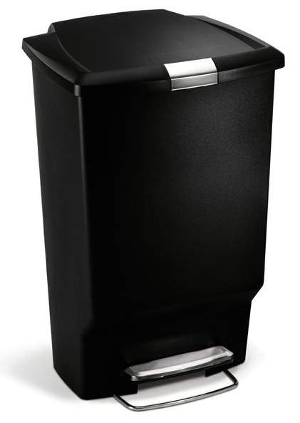 Simplehuman Pedálový odpadkový koš 45 l, obdélníkový, černý plast, CW1371