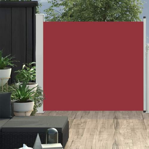 VIDA Zatahovací boční markýza / zástěna na terasu 100x300 cm červená (48373)