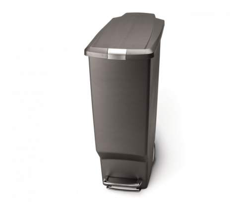Simplehuman Pedálový odpadkový koš 40 l, úzký, šedý plast, CW1363