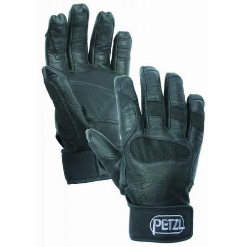 PETZL Rukavice CORDEX PLUS kožené ČERNÉ - Velikost S