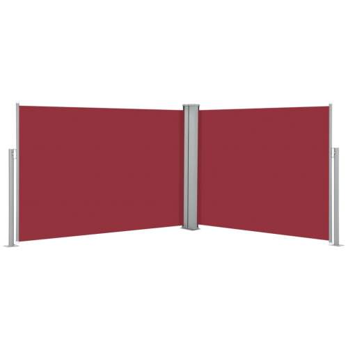 Shumee Zatahovací boční markýza / zástěna červená 100 x 1000 cm