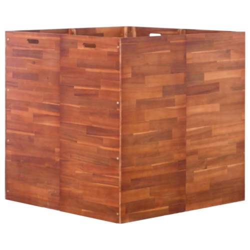 SHUMEE Vyvýšený záhon akáciové dřevo 100 x 100 x 100 cm (44025)