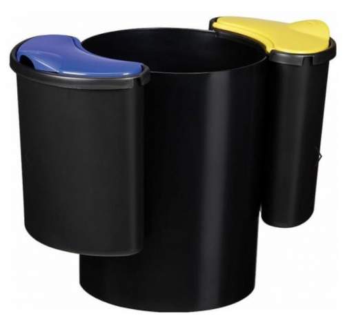Koš na tříděný odpad Rossignol Modultri 59762, 16 +(2 x 4,5) L, černý ROS59762
