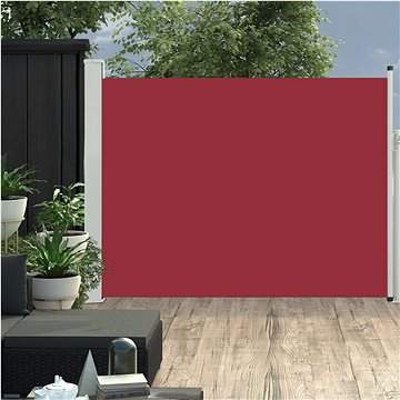 VIDA Zatahovací boční markýza/zástěna na terasu 170 x 500 cm červená (48379)