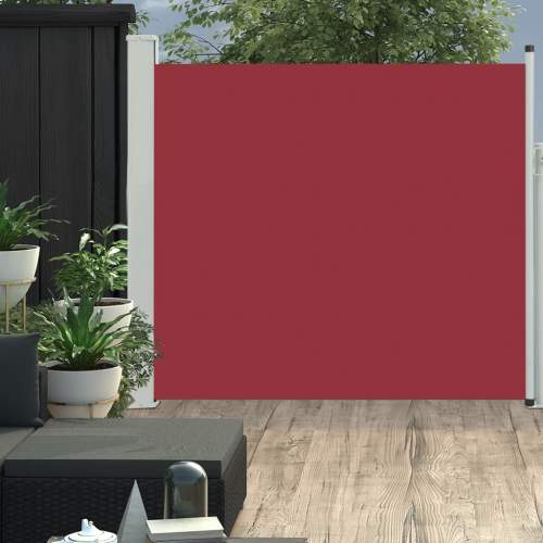 VIDA Zatahovací boční markýza/zástěna na terasu 170 x 300 cm červená (48367)