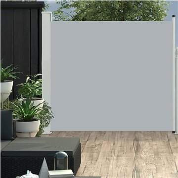 VIDA Zatahovací boční markýza/zástěna na terasu 170 x 300 cm šedá (48368)