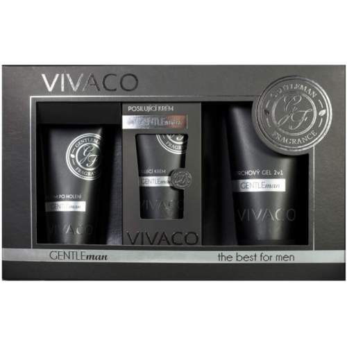 Vivaco Gentleman Fragrance Dárková kazeta GENTLEMAN - balzám po holení, krém, sprchový gel