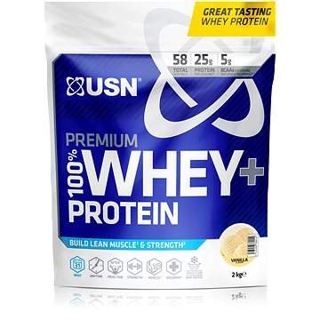 Protein USN 100% Premium Whey Bag, 2000g, vanilka