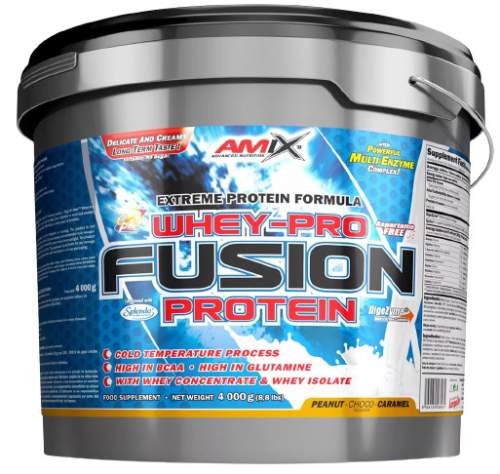 Amix Whey Pro Fusion, Arašídy-Čoko-Karamel 4000 g