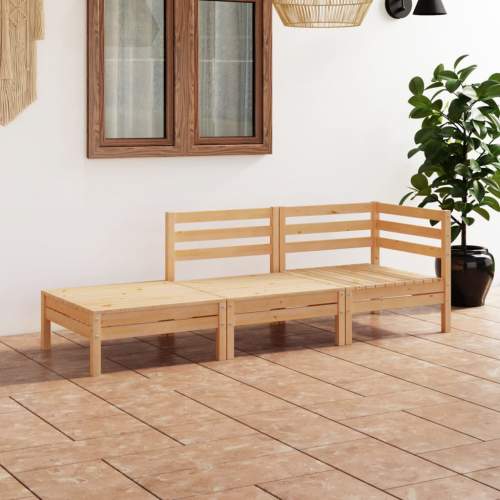 zahrada-XL 3dílná zahradní sedací souprava masivní borové dřevo