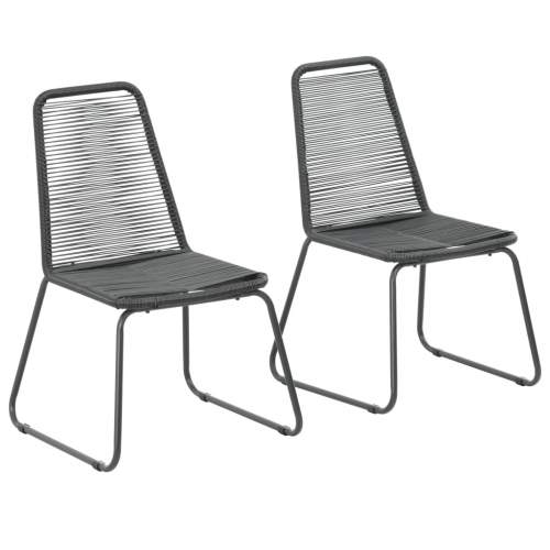 shumee Zahradní židle 2 ks polyratan černé
