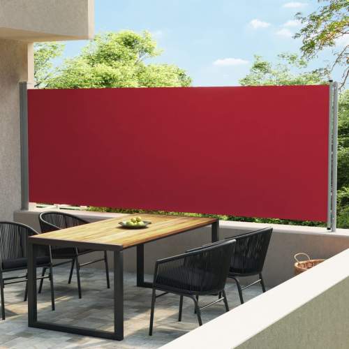 VIDA Zatahovací boční markýza / zástěna 600 x 170 cm červená