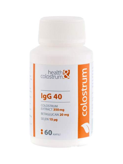 HEALTH & COLOSTRUM Colostrum kapsle IgG 40 (350 mg) + betaglucan a selen - 60 ks