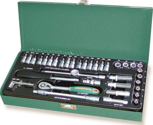 OEM Gola sada 1/4", zástrčné i nástrčné hlavice, 41 kusů