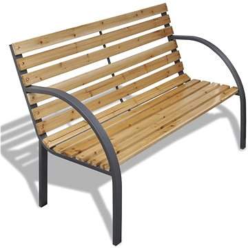 VIDA Zahradní lavice 120 cm dřevo a železo