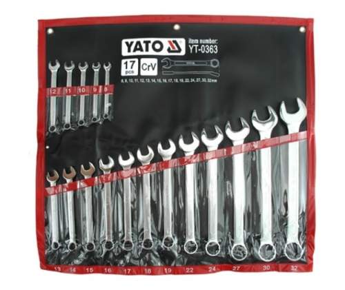 YATO Sada klíčů očkoplochých 17ks 8-32 mm, YT-0363