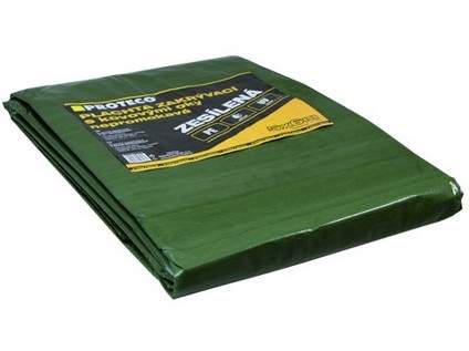 PROTECO plachta 15x20 m zesílená nepromokavá s oky zelená 100g/m2