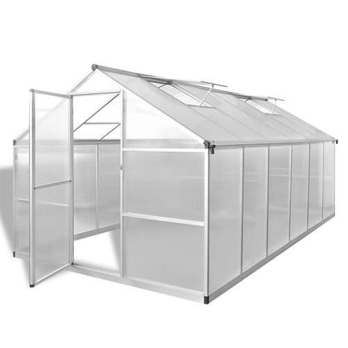 SHUMEE Zpěvněný hliníkový skleník se základním rámem 9,025 m²