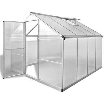 SHUMEE Zpevněný hliníkový skleník se základním rámem 6,05 m²