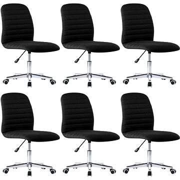 Shumee Jídelní židle 6 ks černé textil (3056546)