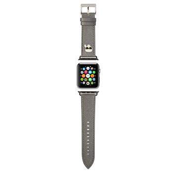 Karl Lagerfeld Karl Head PU Řemínek pro Apple Watch 38/40mm Silver