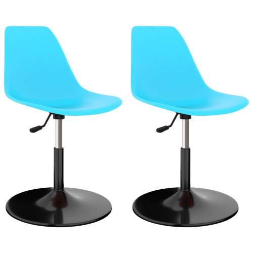 SHUMEE Otočné jídelní židle 2 ks modré PP