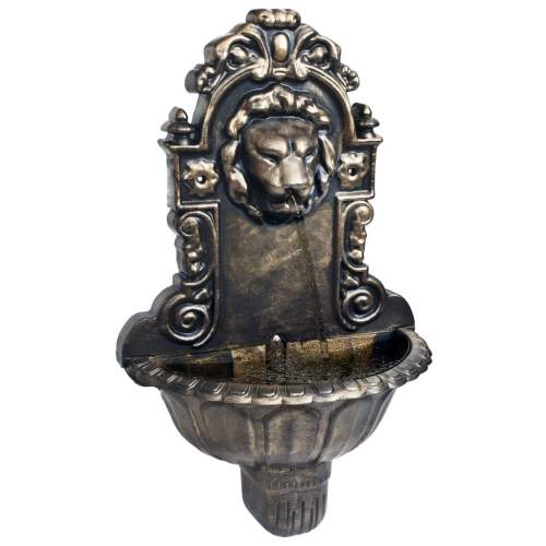 SHUMEE Nástěnná fontána se lví hlavou bronzová