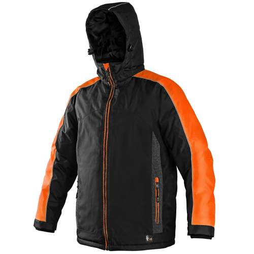 CXS Pánská zimní bunda BRIGHTON, černo-oranžová Velikost: 3XL