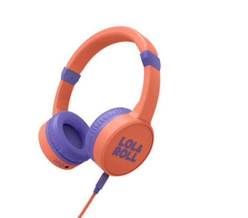 ENERGY Sistem Lol&Roll Pop Kids Headphones Orange, navržená speciálně pro děti, omezením hladiny zvuku, Music Share - 451869