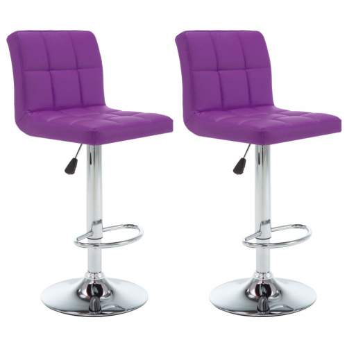 Shumee Barové stoličky 2 ks fialové umělá kůže (323641)