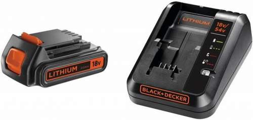 BLACK & DECKER BDC2A20 Sada nové aku baterie 18V/2,0Ah Li-Ion + nabíječka