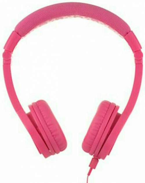 BuddyPhones Explore+  dětská drátová sluchátka s mikrofonem, růžová