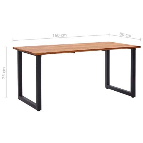 VIDA Zahradní stůl s nohami ve tvaru U 160x80x75 cm masivní akácie