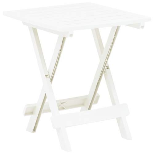 Shumee  Skládací zahradní stůl bílý 45 x 43 x 50 cm plast  (48808)