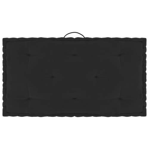 Poduška na nábytek z palet černá 73 x 40 x 7 cm bavlna