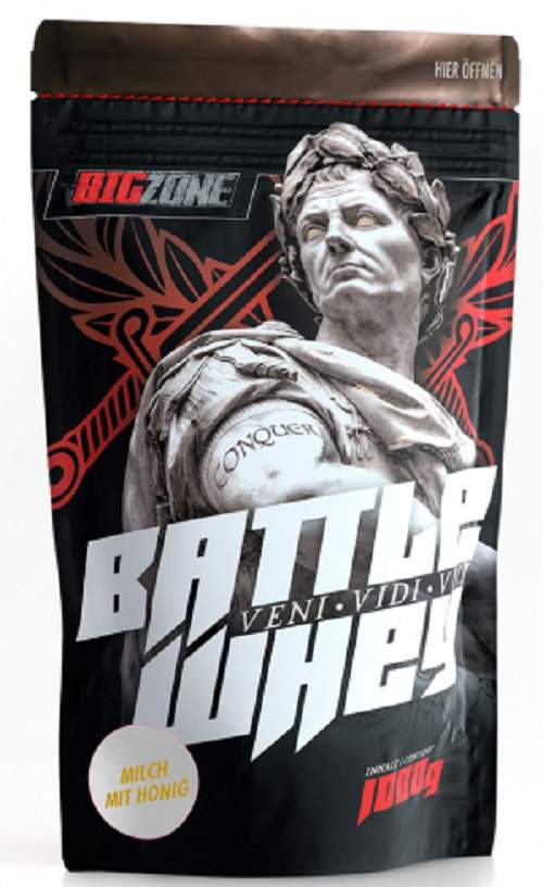 Big Zone Battle Whey Mléko s medem 1000 g