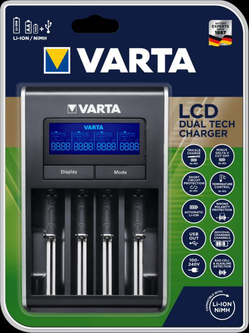 VARTA dual tech nabíječka s LCD