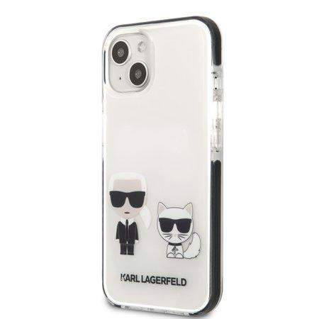 Karl Lagerfeld and Choupette Kryt pro iPhone 13 bílý