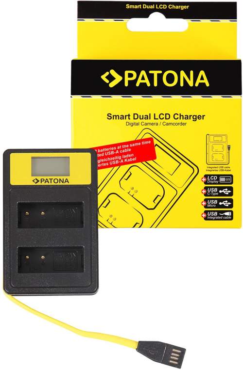 PATONA pro Dual Panasonic DMW-BLG10 s LCD,USB (PT141655)